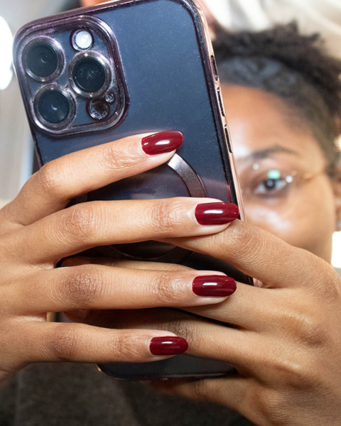 burgundy nails by jin soon choi